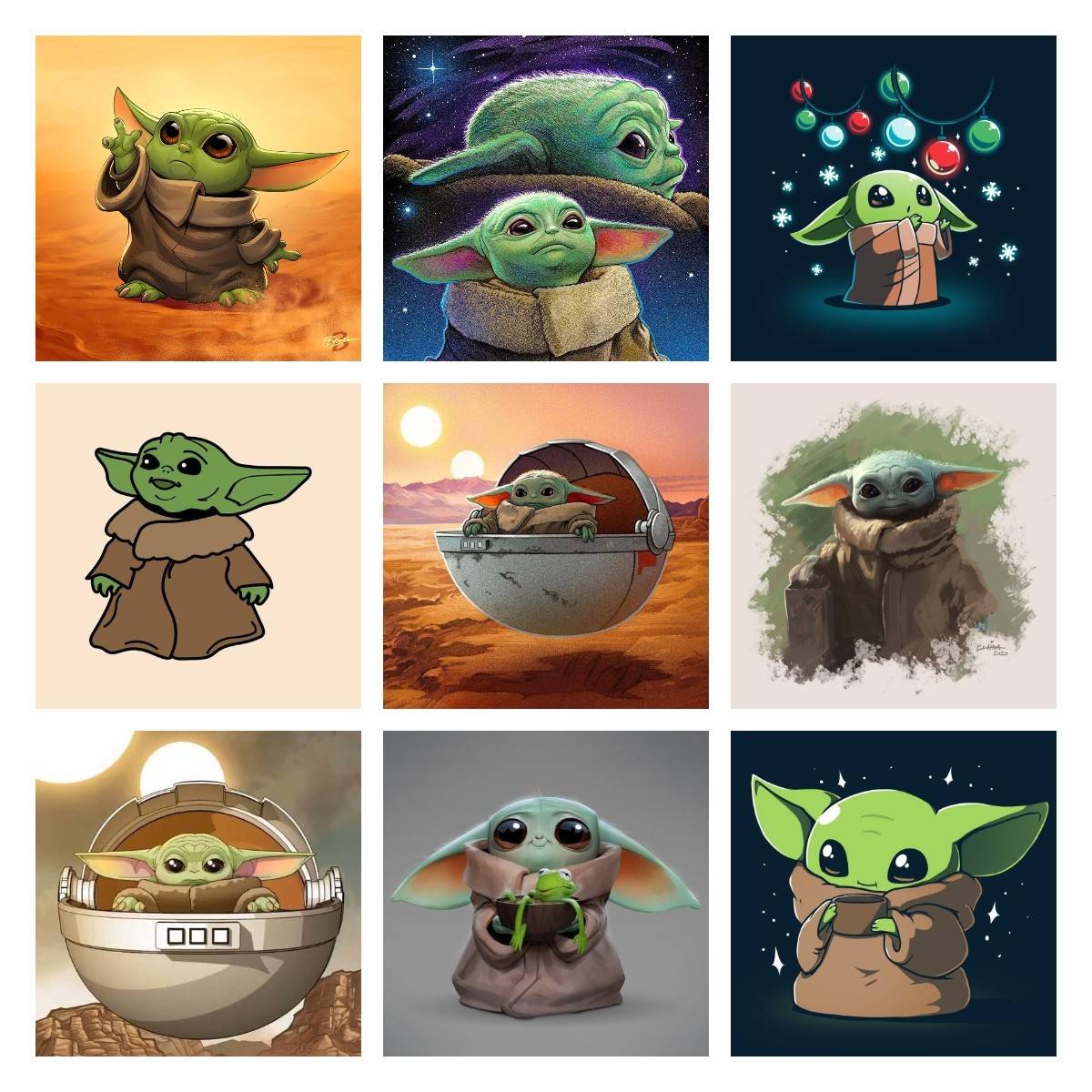 Алмазная картина милая йода из мультфильма Disney полноразмерная/круглая вышивка