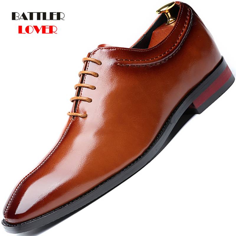 2019 Newest Men Dress Shoes Designer Business Office Lace-Up Loafers Casual Driving Shoes Men