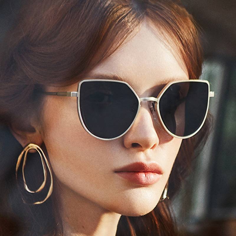 Новинка солнцезащитные очки кошачий глаз сетчатые красные уличные