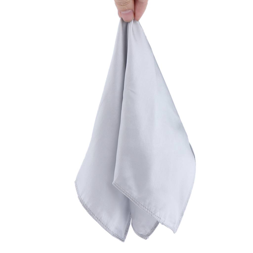 Men’s Gentle Pure Mulberry Silk Pocket Square Plain Solid Handkerchief Variety Colors 