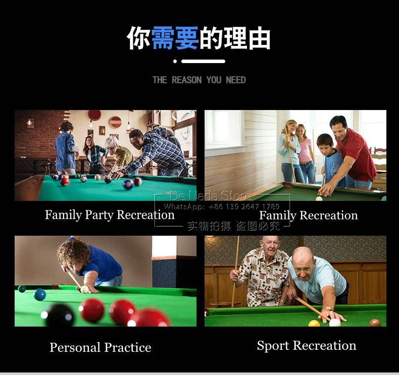 High Quality Cheap Price Pool Table Games Indoor Sports Recreation Room Snooker Billiard Table