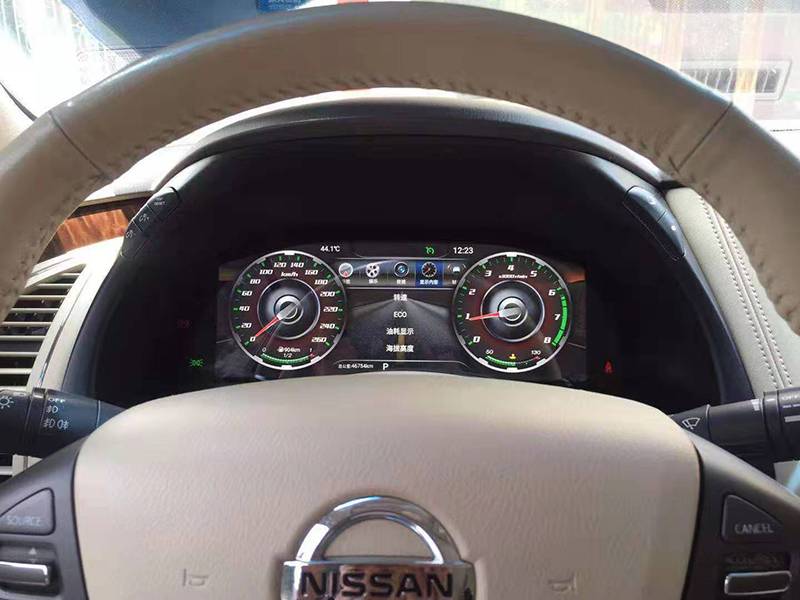 Android Car dashboard Instrument display screen For Nissan Patrol Y62 Multimedia player digital panel 20