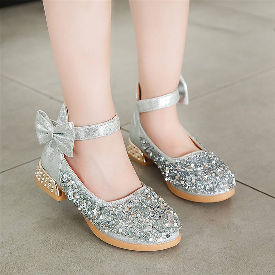 Girls shoes baby autumn and winter child baby girl bow princess shoes small shoes beads princess shoes children's shoes 35A12 (39)