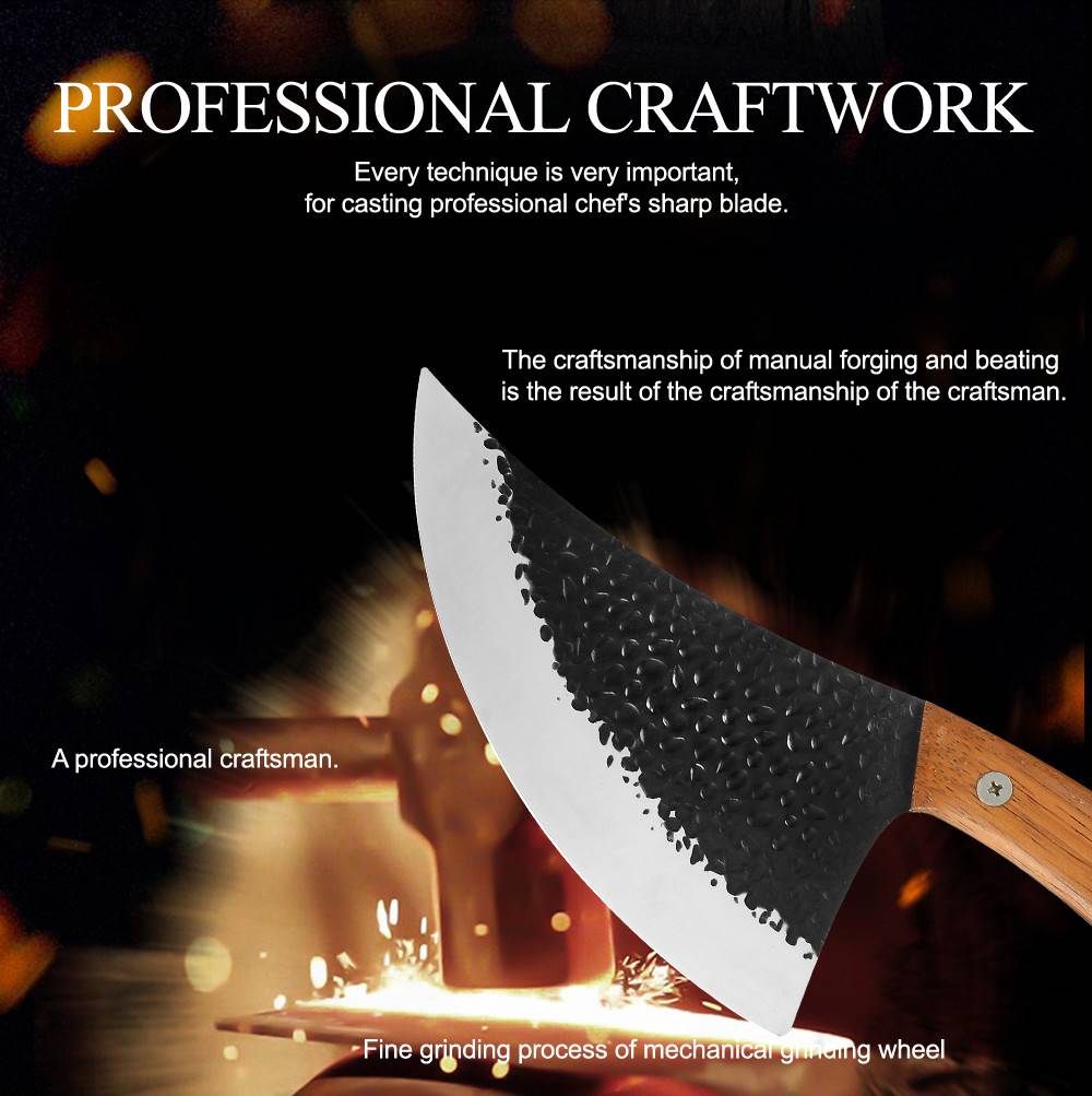 CBXG10840-4cr13不锈钢花梨木弯柄三钢钉8寸发黑锤纹特大剔骨刀(刀面弧形,刀柄带挂钩)_03