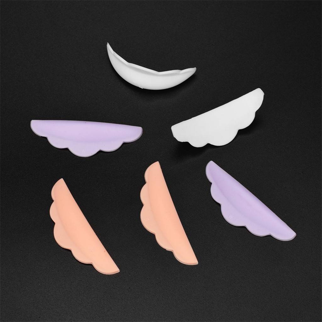 6 Pairs Silicone Lashes Perming Lift Shield Rods Guard Curler Pads, Individual Eyelash Extension Pads Gasket Holder Pallet Set