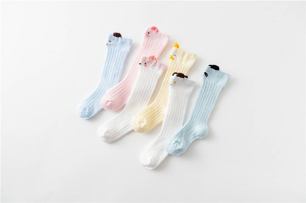 Гетры для новорожденных девочек до колена длинные чулки с бантом мультяшным