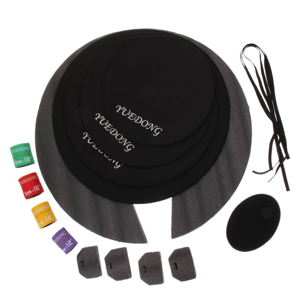 1 Pack Rubber Cymbal/Bass Drum Silencer Dampener Practice Pads Band Mat