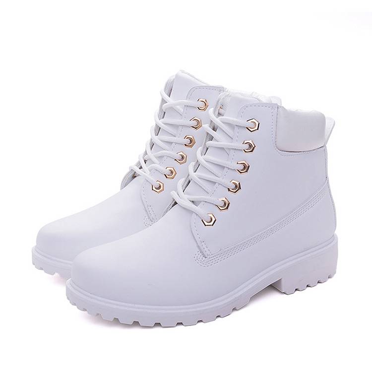 Winter boots women shoes 2019 fashion solid flats sneakers women snow boots women lace-up winter ankle boots casual shoes woman (2)