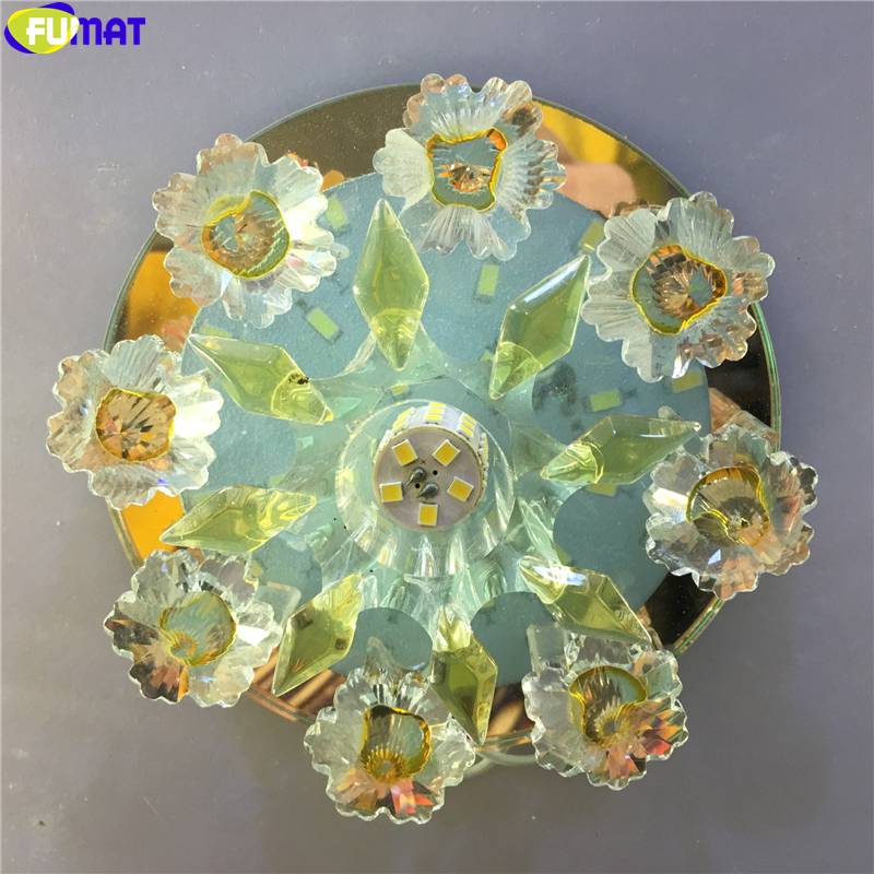 FUMAT Crystal K9 Ceiling Lamp Flowers Walk Way Lights AC90-260V Modern LED Aisle Light Lamps Hall Lighting Pumpkin Lotus Lights 4