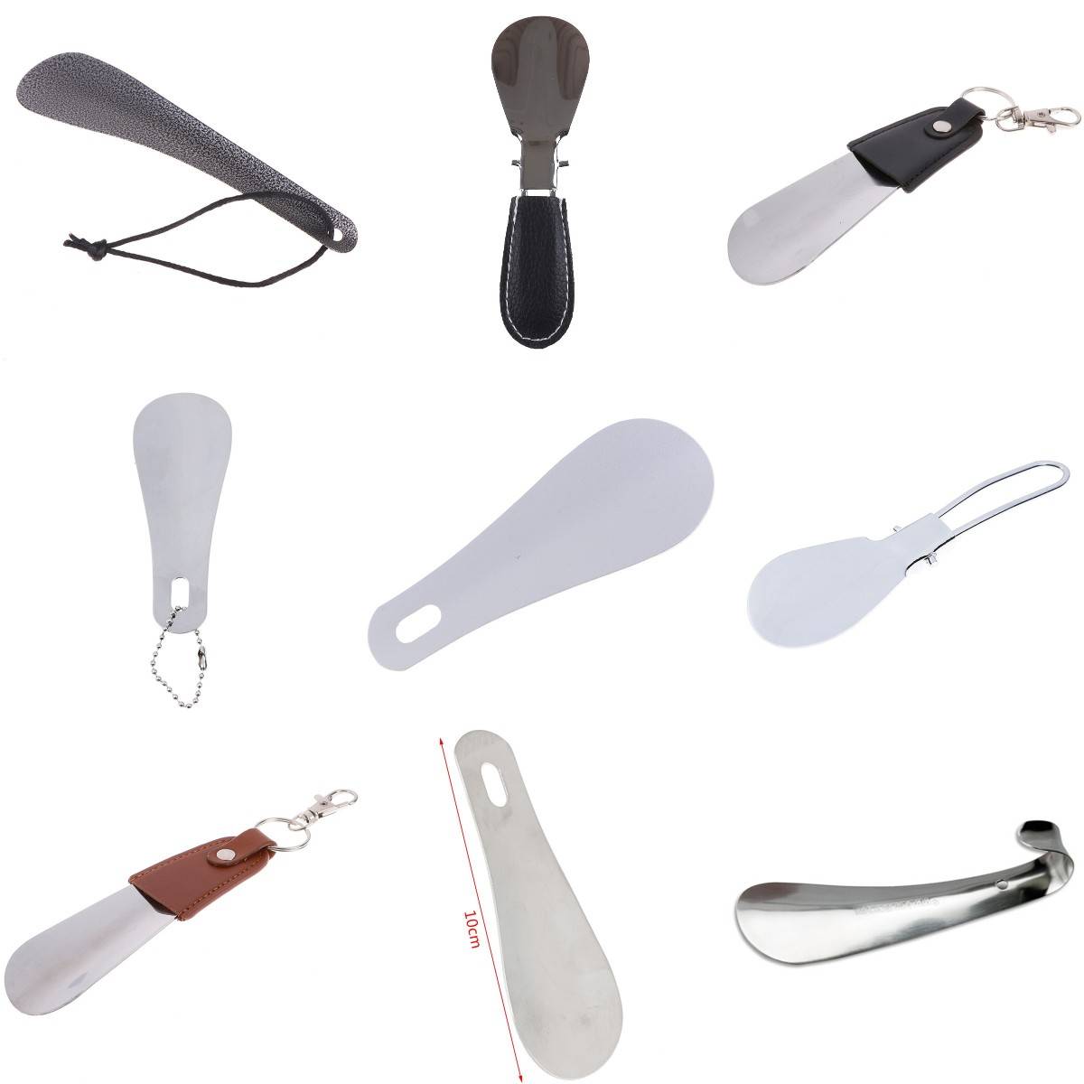 1pcs 8styles Spoon Shoehorn  Professional Shoehorn 14.5cm Stainless Steel Metal Shoe Horn Shoes Lifter Tool