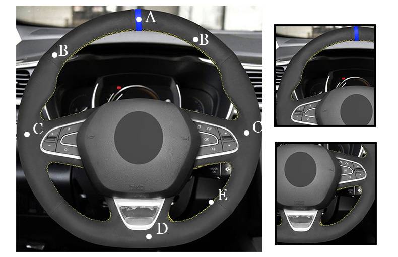Black-Suede-DIY-Sew-Car-Steering-Wheel-Cover-For-Renault-Kadjar-Koleos-Megane-Talisman-Scenic