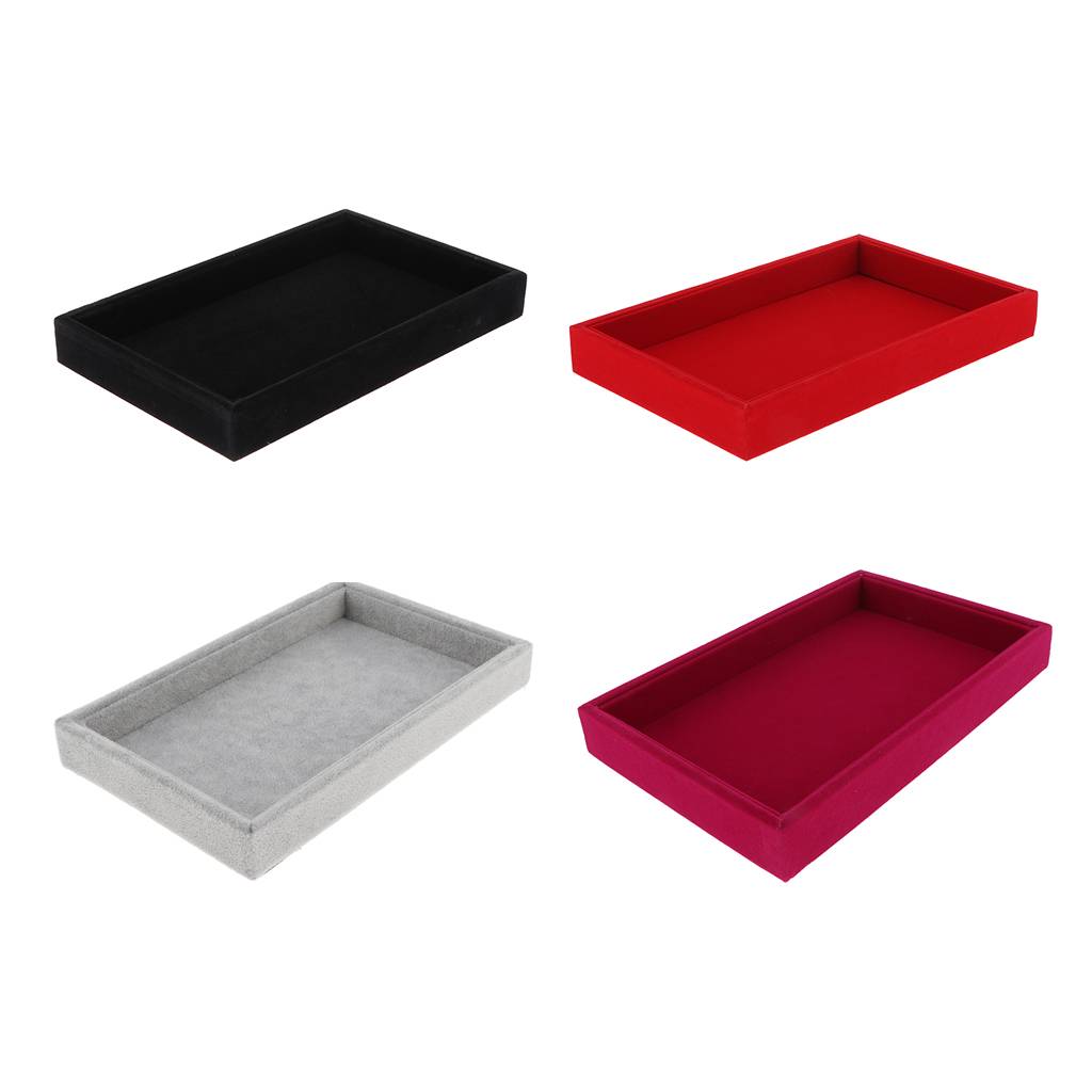 Elegant Velvet Stackable Jewelry Display Tray Necklace Organizer Multifunctional Jewelry Display Rack