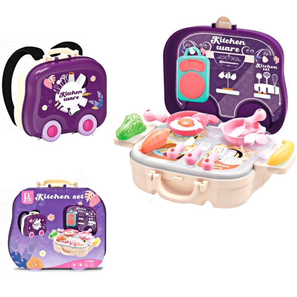 Children Pretend Play Role Play House Toys Portable Plastic Backpack Baby Cooking Kitchen Toys Doctor Set for Kids Gift (6)