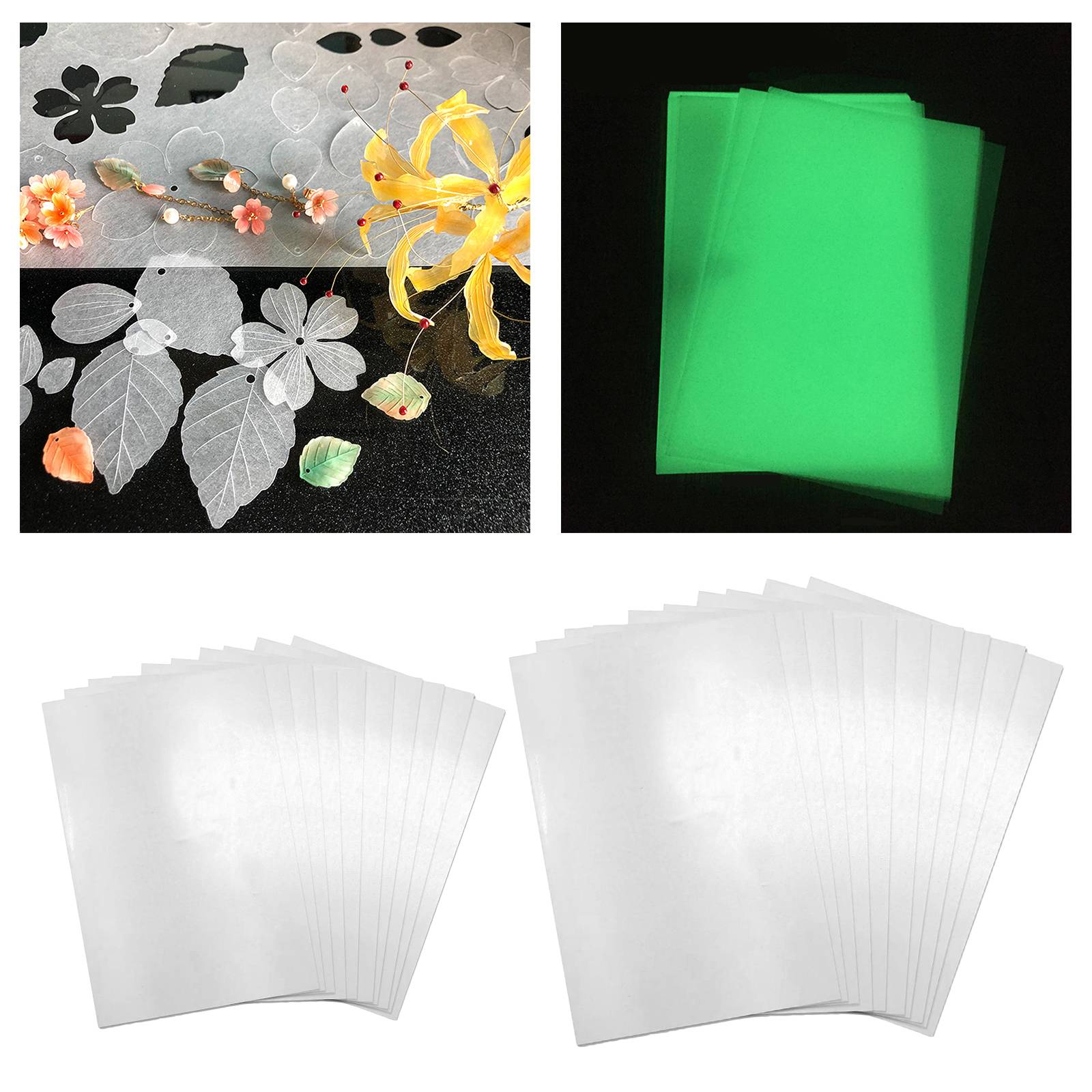 10pcs Clear  Shrink Paper Sheets for DIY Drawing Crafts Jewelry Making