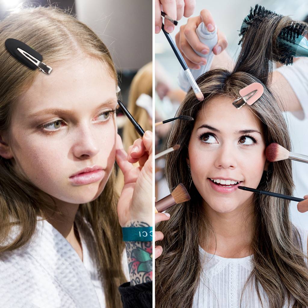 4x Plastic No Bend Hairclips Headwear Barrette Bangs Styling Tool No Mark Clamps