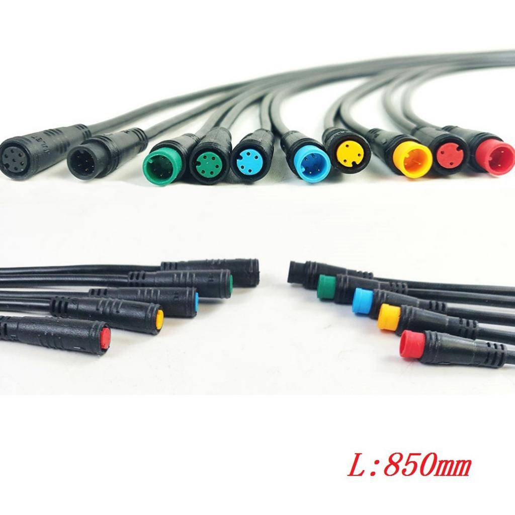 E-Bike Extension Cable Extender Mid-Drive Motor Electric Bicycle Converting Cable Wire Components 90-95cm 2 / 3 / 5 / 6Pin