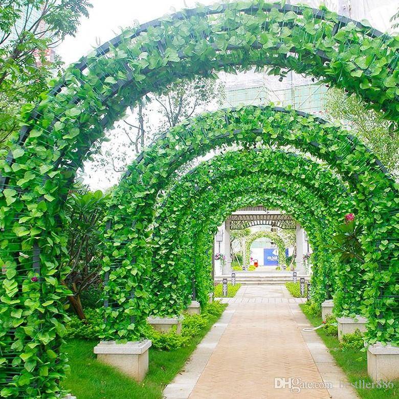 2.2m artificial Fake plants green Ivy Leaves Artificial Grape Vine greenery garland wedding flower home decoration Cheap