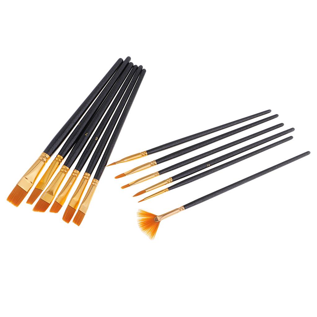 Artist Pro Paint Brush Set- 12pcs For Oil Acrylic Watercolour Make Up