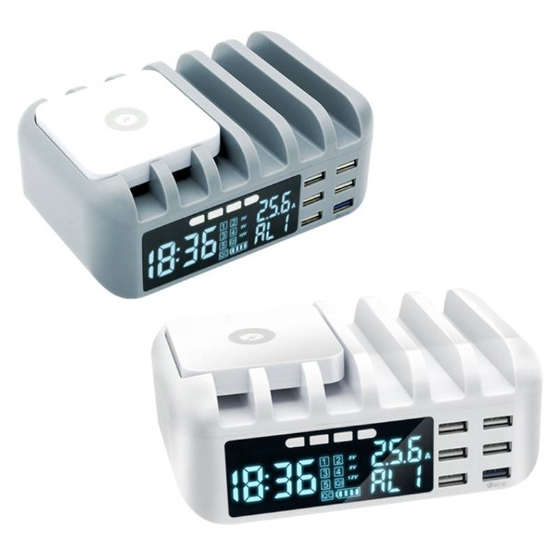 Быстрое зарядное устройство с часами и ЖК-дисплеем 48 Вт | Электроника