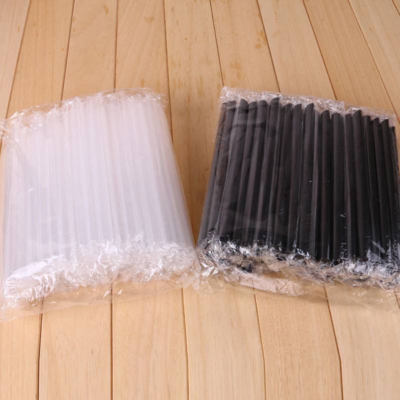 100pcs 7.5" Big Milkshake Straws Bubble Boba Milk Tea Plastic Thick Straws Smoothie Cold Drinking Drinkware Bar Accessories