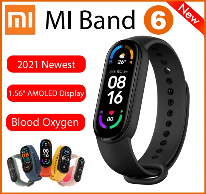 Смарт-часы Xiaomi Mi Band 6 с поддержкой русского языка | Электроника