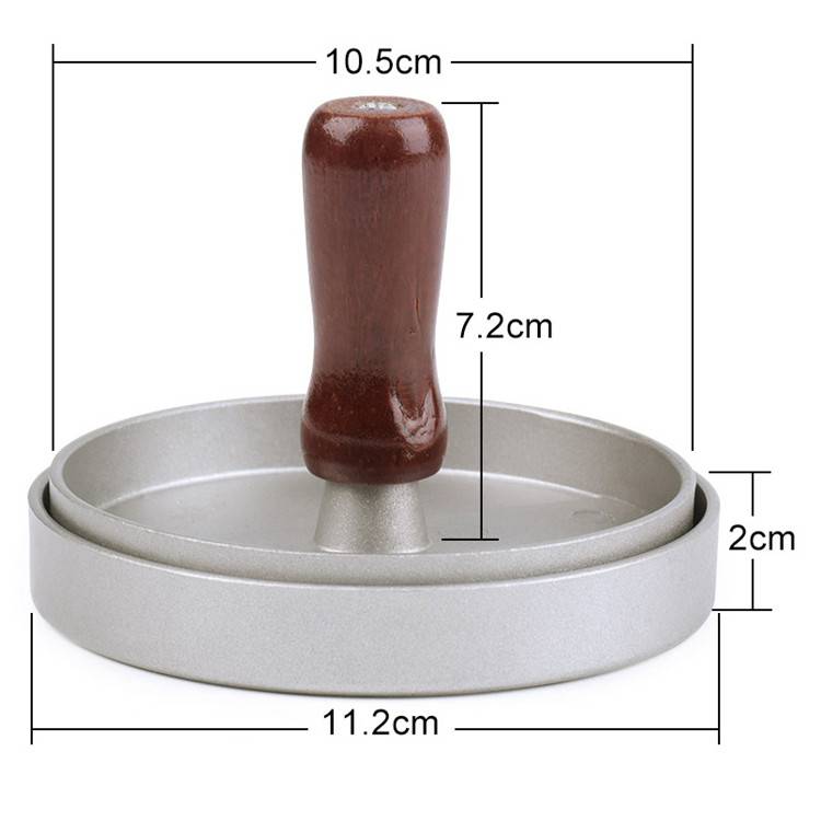 Non-Stick-Stainless-Steel-single-Hamburger-Presse-Patties-Pizza-Burger-Mold-Maker-Kitchen-meat-poultry-Cooking