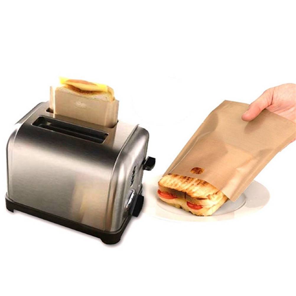 1PC NEW Toaster Bags For Grilled Cheese Sandwiches Made Easy Reusable Non-stick Baked Toast Bread Bags Wholesale