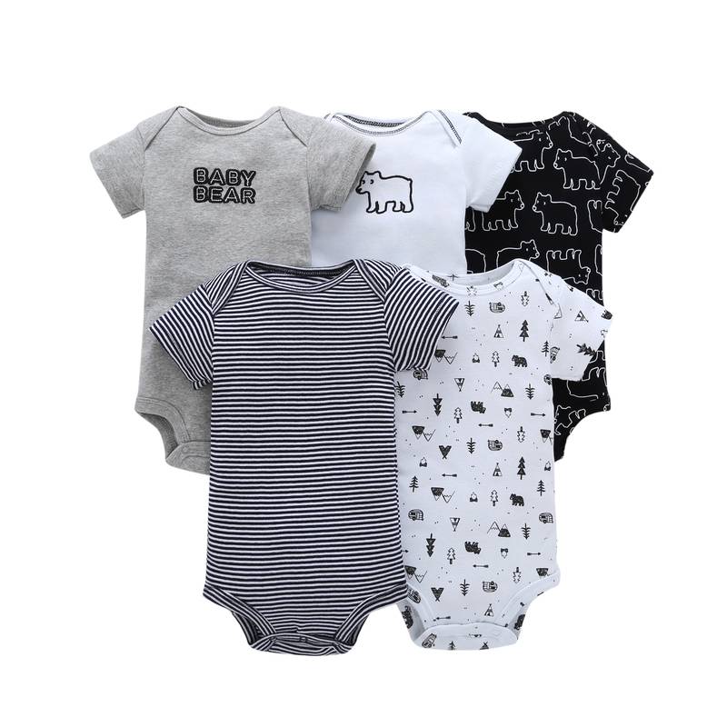 5pcs/lot Spring Autumn short Sleeve 5piece of set Original bebes Baby Girl clothes set Newborn Bodysuit kids Clothing