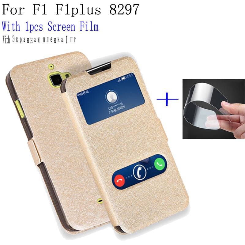 2 шт. для Coolpad великого бога F1 F1plus 8297 Флип кожаный чехол Smart View Окно Shell плюс телефон