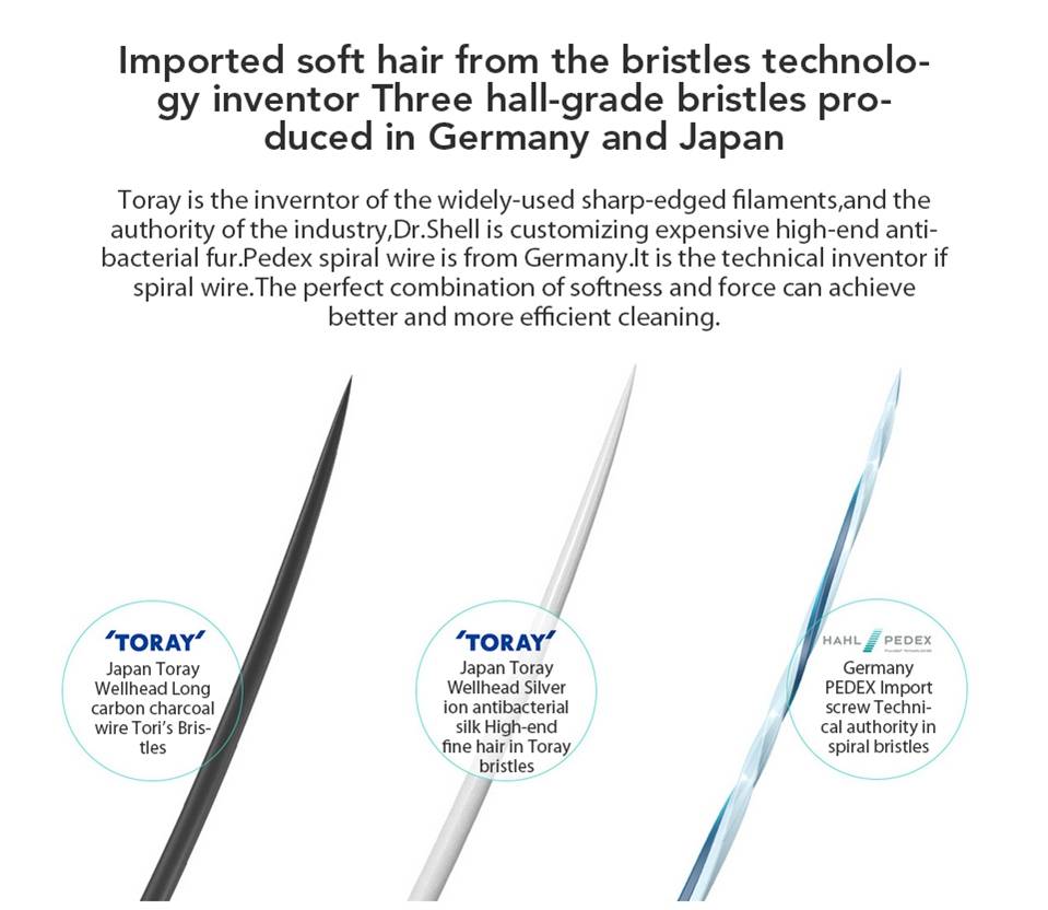 4PCS Xiaomi Doctor Bei Bass Tooth Mi Brush Handle Manual Eco-friendly Tooth MI brush with Travel Box (3)