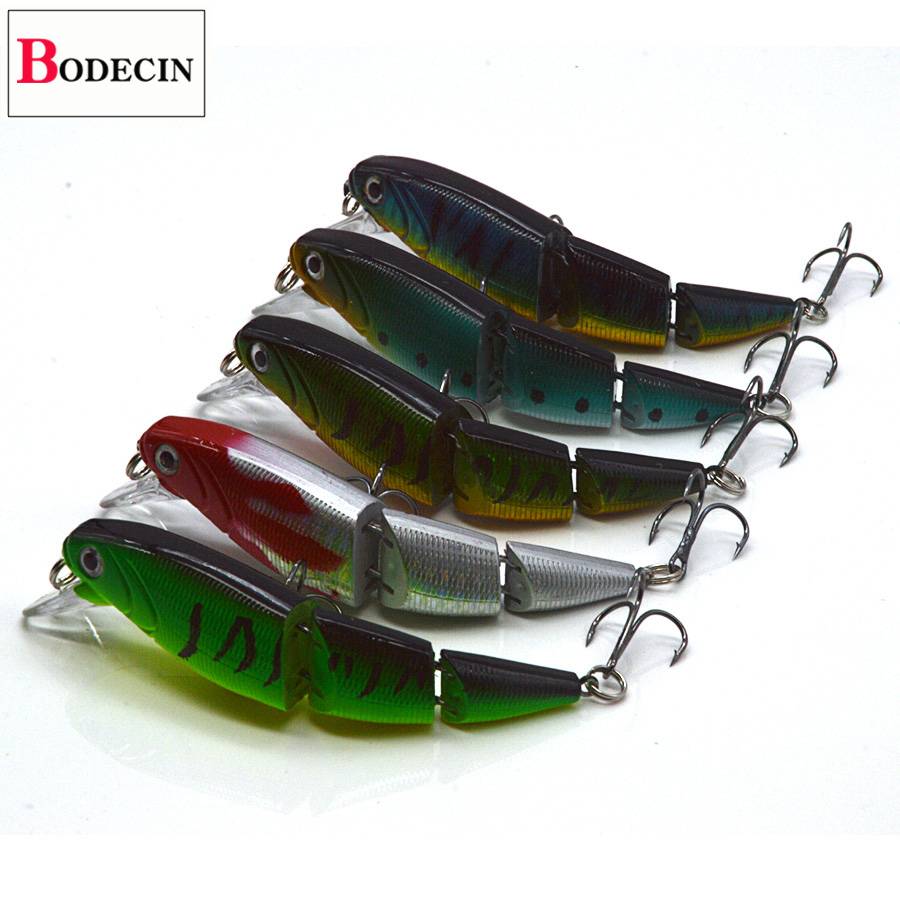 1PCS Sea Bass Hard Fishing Lure 3D Fish Jointed Wobblers Laser Minnow Pike Jerkbait Pesca Crankbaits Artificial Bait Saltwater (3)