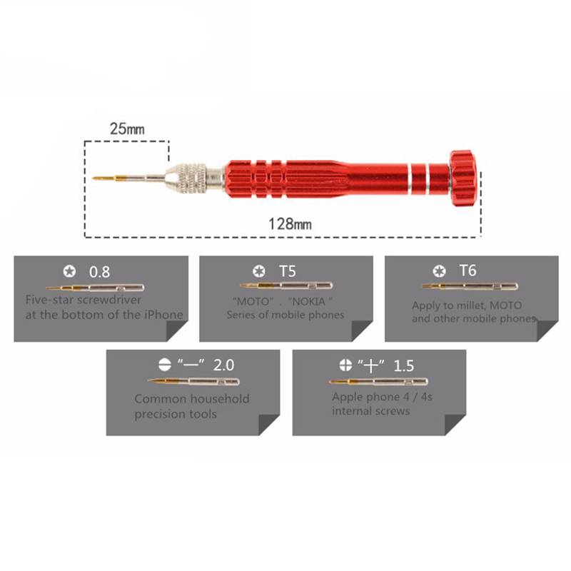QUK 5 in 1 Screwdriver Set Torx Precision Bits Kit Multi-function Repair Open Screw Driver Kit For Phones Computer Hand Tools 5