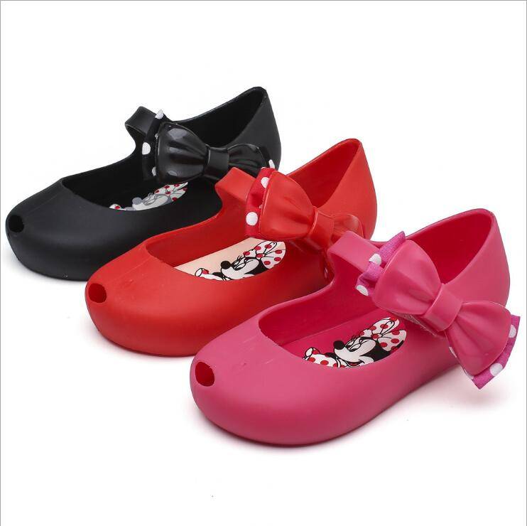 Детские сандалии-желе на мягкой подошве с бантом в несколько рядов | Мать и