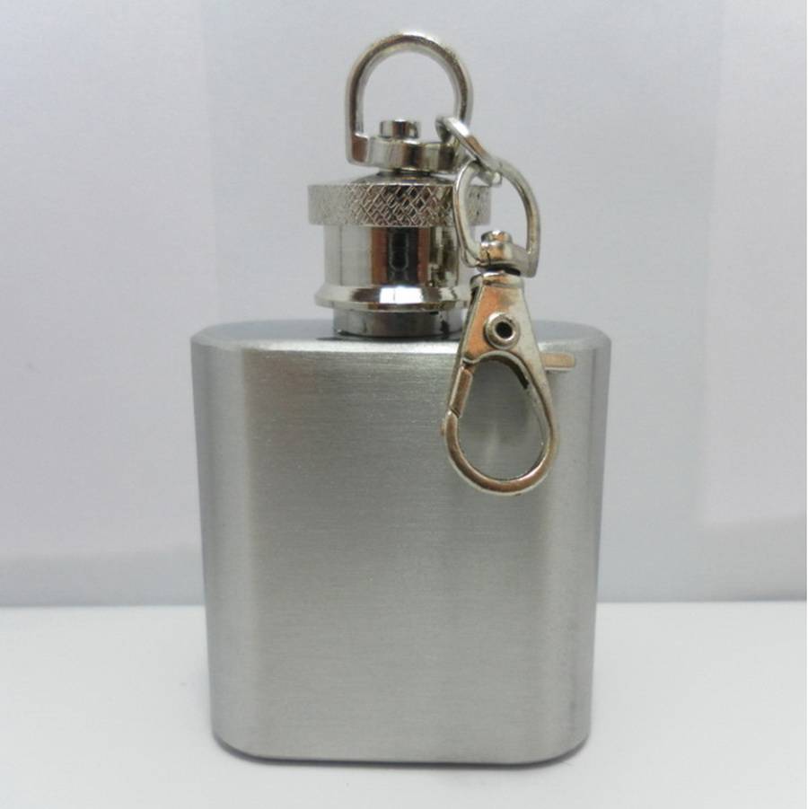 by dhl 100pcs Outdoor Pocket 1oz Mini Stainless Steel Hip With Keychain Alcohol Whiskey Liquor Flasks Drinkware | Дом и сад