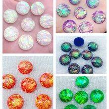 YUSDTSHA DIY 12 шт./лот 20 мм AB Стразы на пуговицах блестящие полимерные