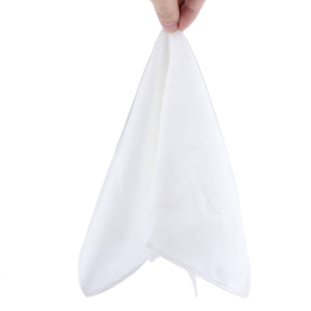 Men’s Gentle Pure Mulberry Silk Pocket Square Plain Solid Handkerchief Variety Colors 