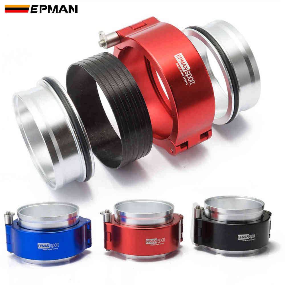 EPMAN Exhaust V-band Clamp Quick Release HD Clamp Aluminium For 2.5" OD Turbo / Intercooler Pipe EPSS63KB