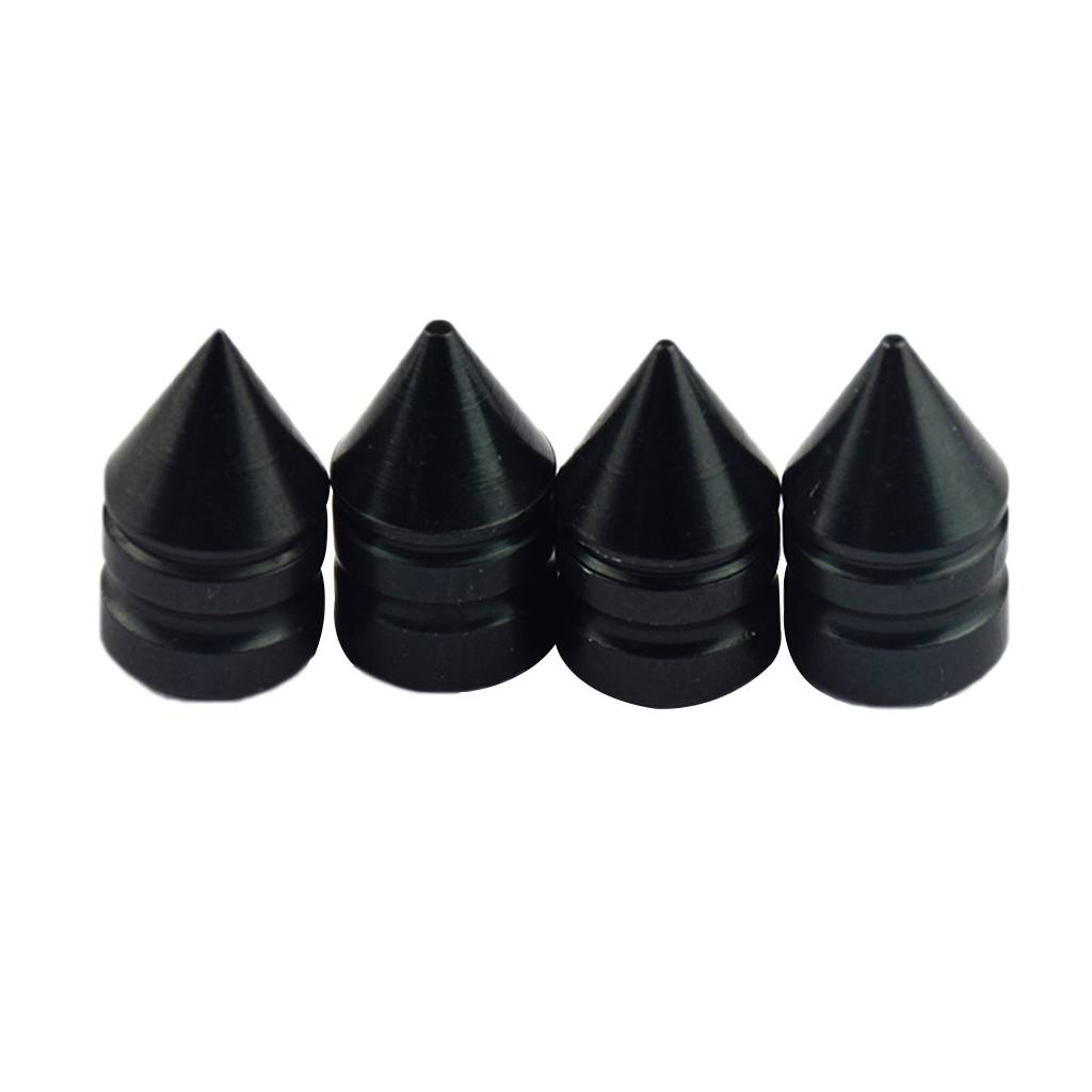 4 pcs Aluminum Car Motorcycle Tire Valve Stem Cap Wheel Spike Cover Cap Orange