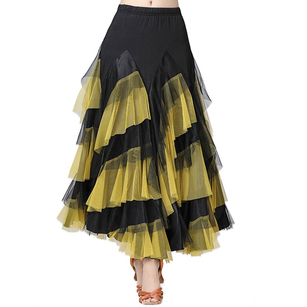 Flamenco Skirt Ballroom Waltz Dance Clothes Modern Costumes For Women