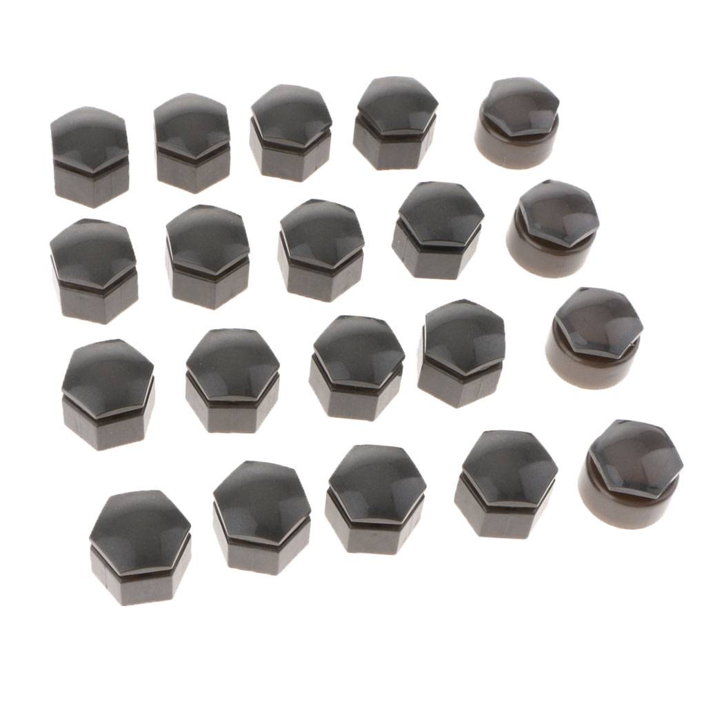 MagiDeal 20x22mm Wheel Nut Covers Hub Screw Lug  Bolt Caps Gray