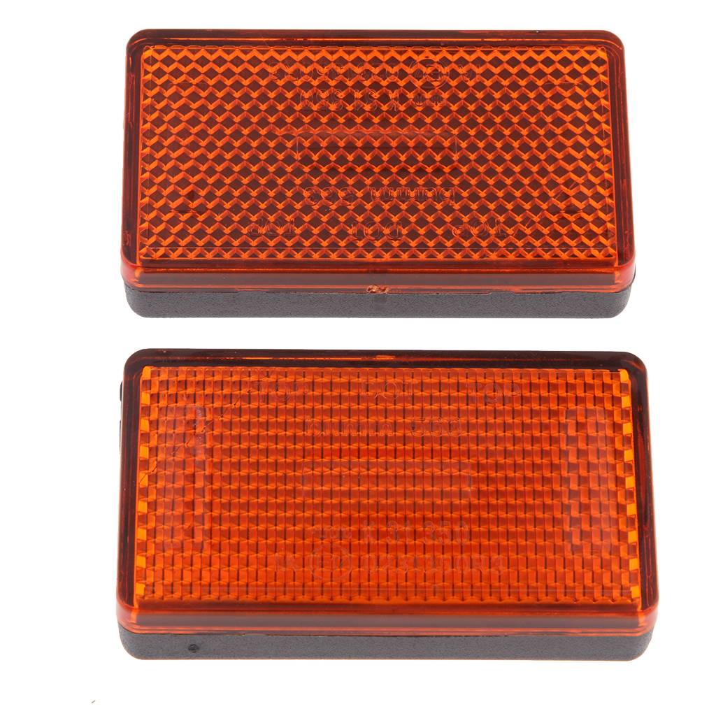 1 Pair Universal Motorcycle Motorbike Motor Scooter Rectangle Reflectors Exterior Accessories reflectante moto