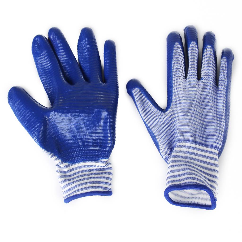 Hamster Grooming Bite-proof Protective Gloves Blue Zebra-stripe for Protecting