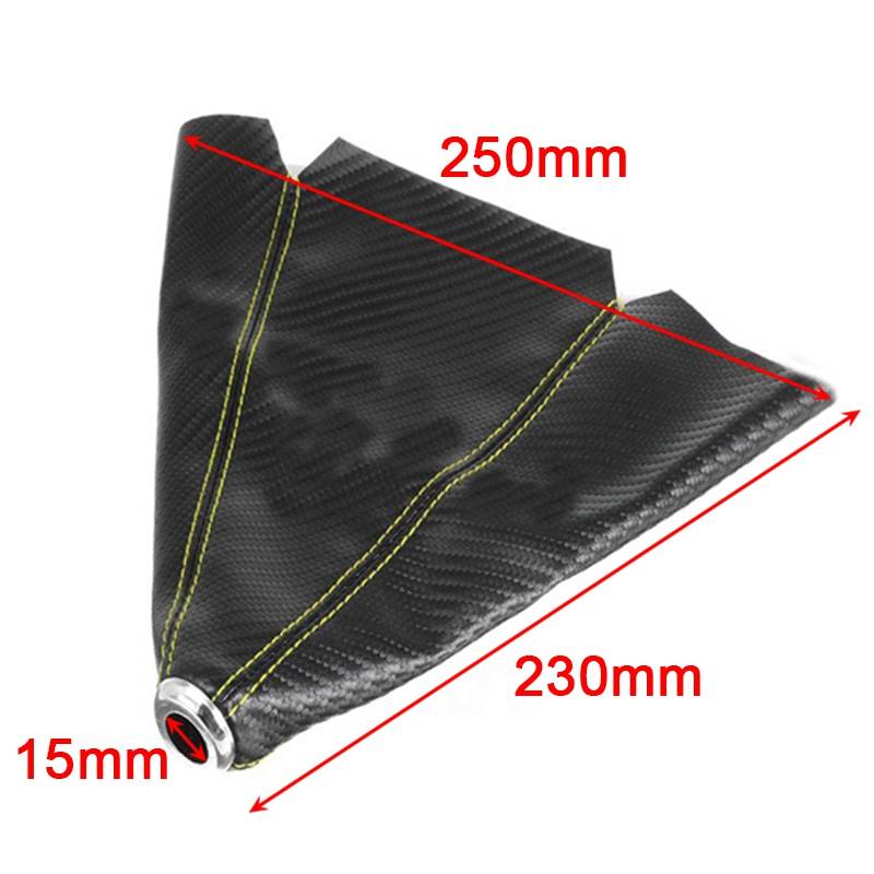 Universal Carbon Fiber Leather Manual Gear Shift Knob Gaiter Automatic Car Styling Shifter Boot Cover Black/Red/Blue/Yellow Line