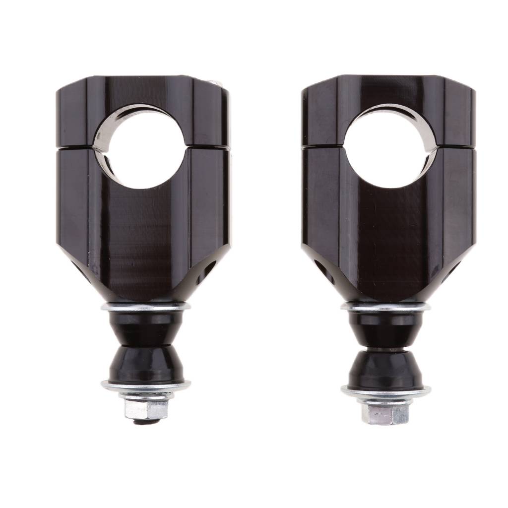 2x 28MM 1 1/8' Handlebar Riser Mount Clamps Motorcycle Dirt Bike ATV Black