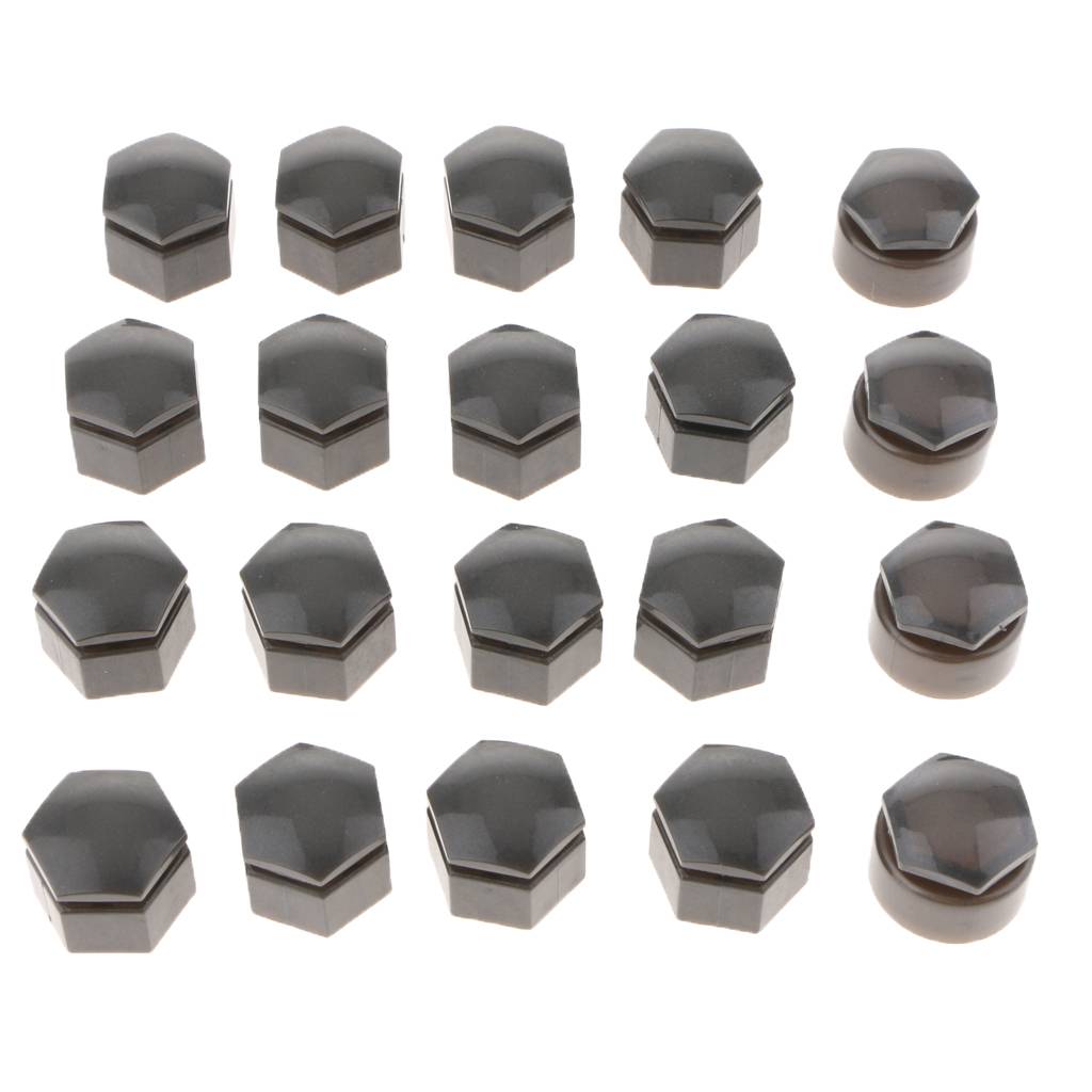 MagiDeal 20x22mm Wheel Nut Covers Hub Screw Lug  Bolt Caps Gray