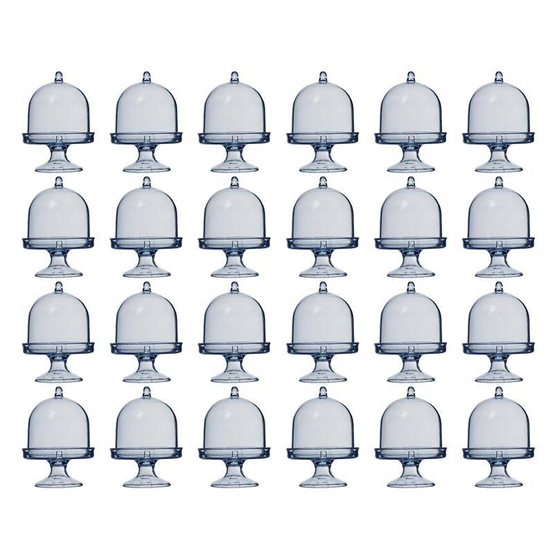 24 шт. пластиковая мини-подставка для торта купольная подставка кексов тарелка с