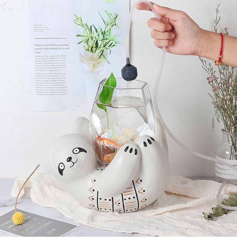 3 Freshwater Mini Fish Tank Aquarium Aquatic Pet Supplies Portable Desktop Office Decoration Freshwater Fish Bowls Handmade Gift