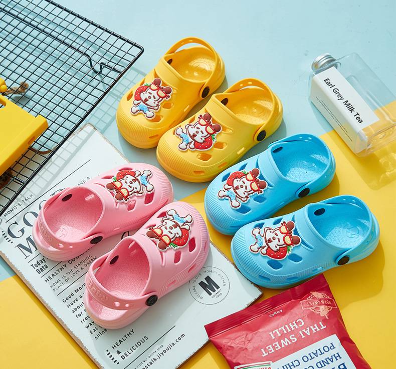 Нескользящие Детские сандалии тапочки 2 в 1 полусандалии для малышей обувь