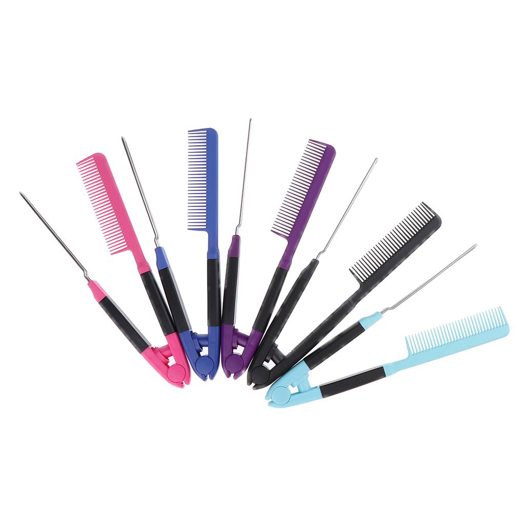 Pro Hair Comb Straightener Antistatic Foldable Pocket Hairdressing Brushes Highlighting Comb Brush Salon Sectioning Combs