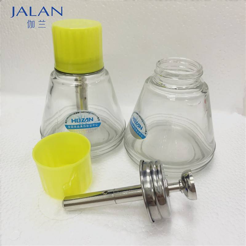 黄色盖子 金属芯 玻璃酒精瓶 (1)